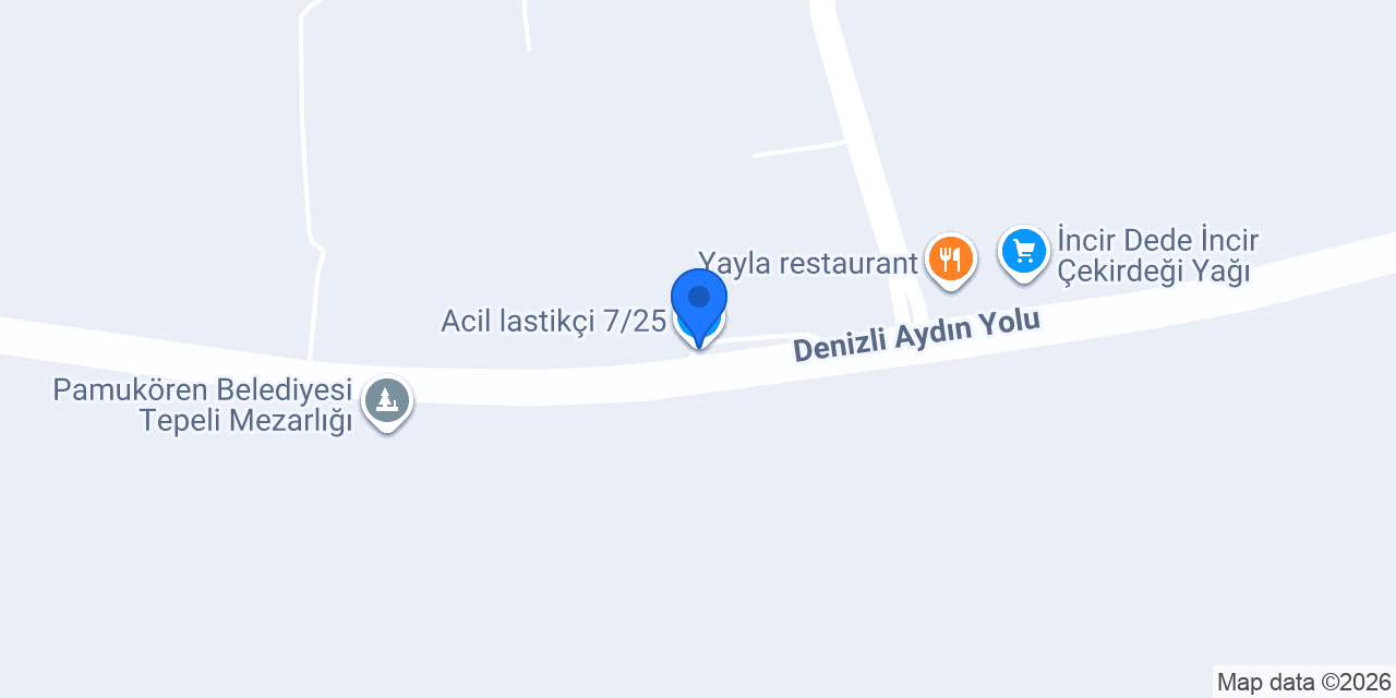 Acil lastikçi 7/25 konumu
