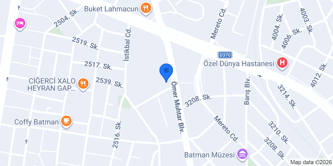 Mehmet eczanesi Mehmet Batman konumu