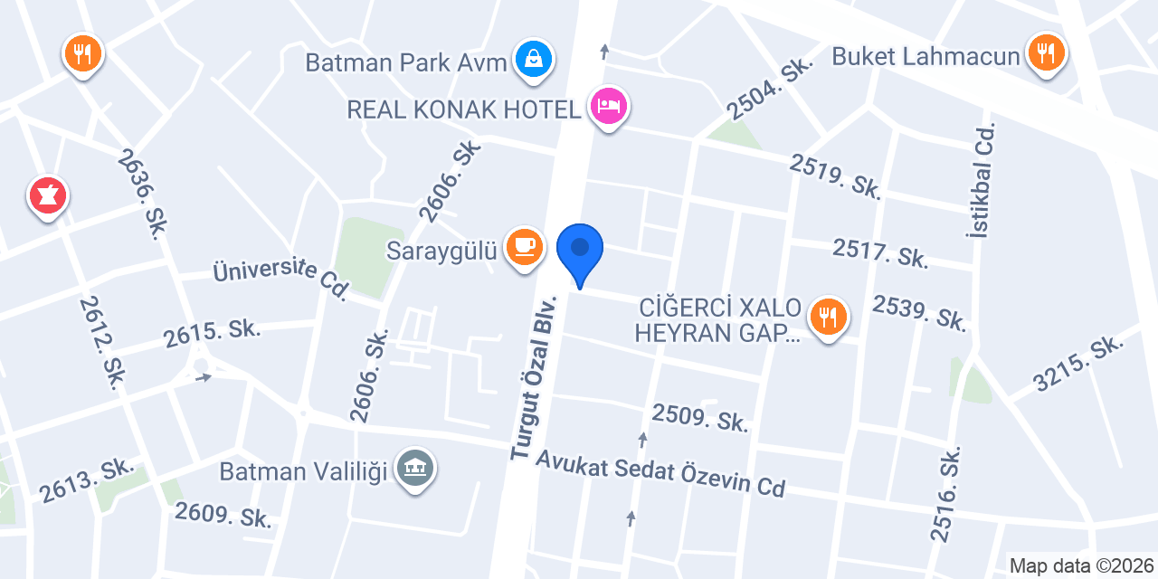 Özel Acetler Sürücü Kursu (Batman) konumu