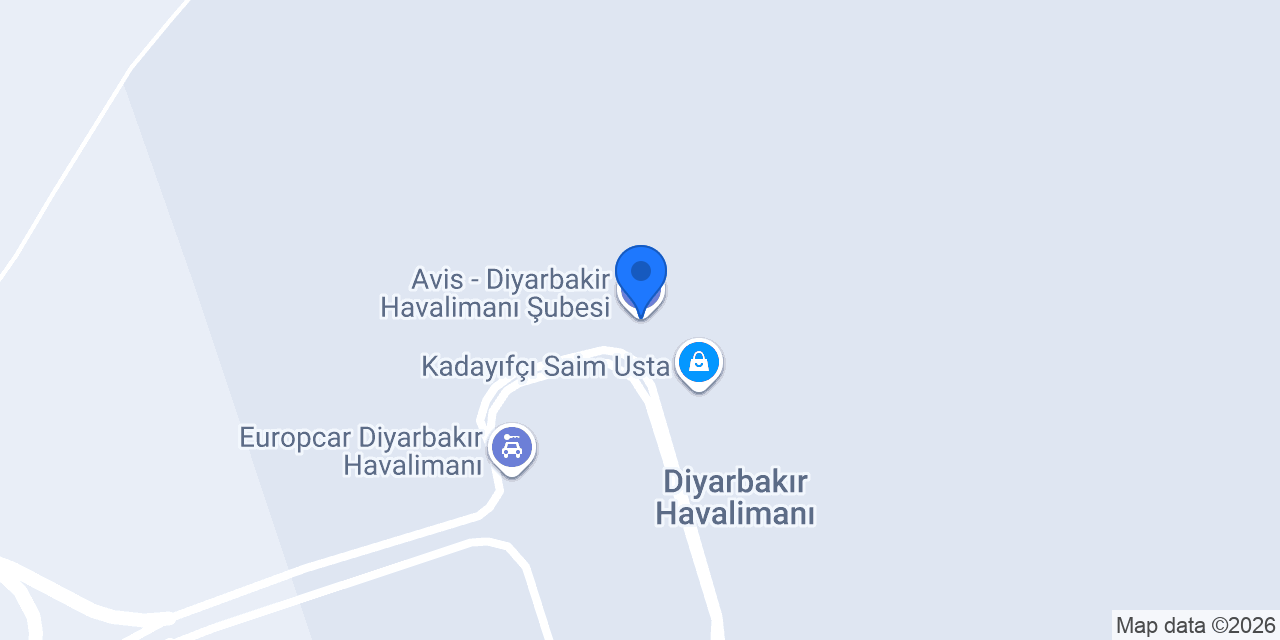 Avis - Diyarbakir Havalimanı Şubesi konumu