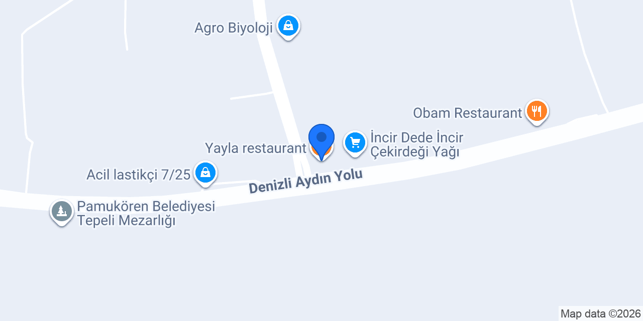 Yayla restaurant konumu
