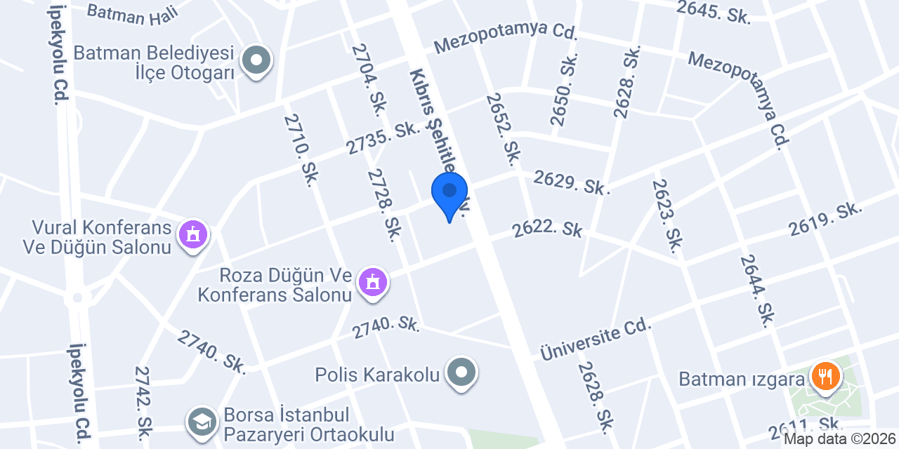 Batman İstikbal Mobilya (Şengül Kardeşler) konumu
