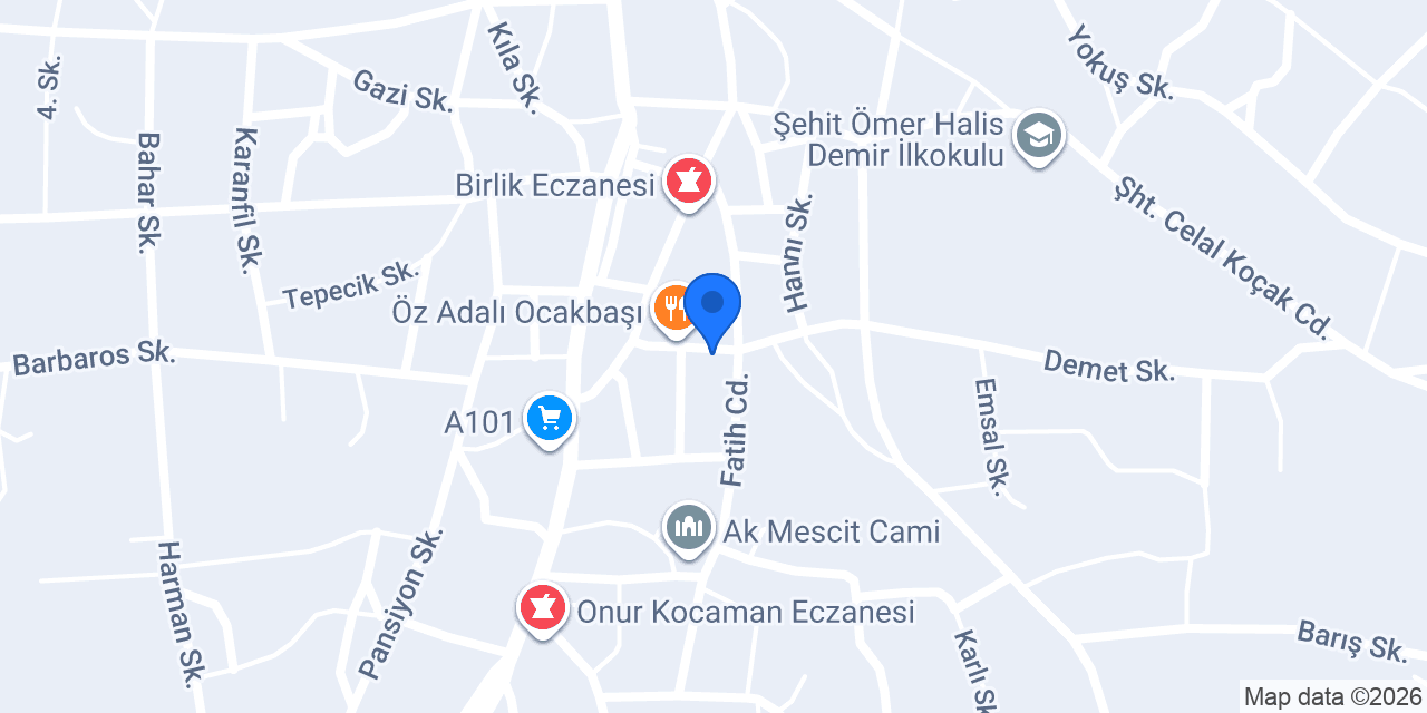 Lokmanoğlu Et Market konumu