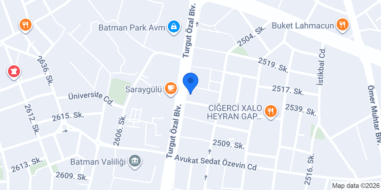 TEB Batman Şubesi konumu