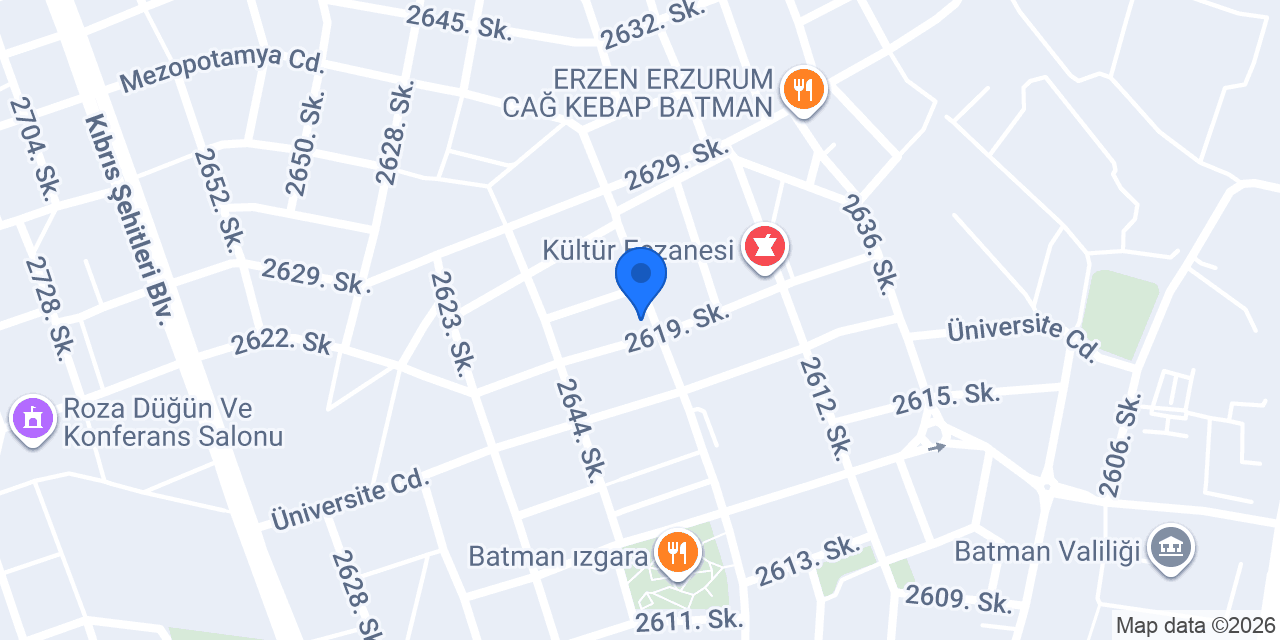 BATMAN TOPRAK KOMBİ konumu