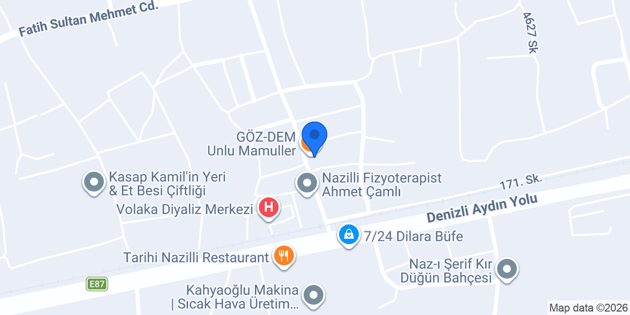 GÖZ-DEM Unlu Mamuller konumu