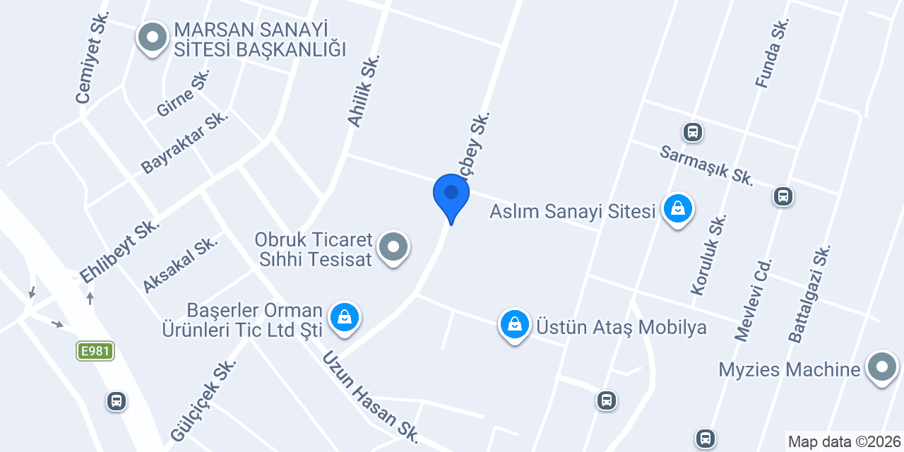 İNBAY AHŞAP konumu