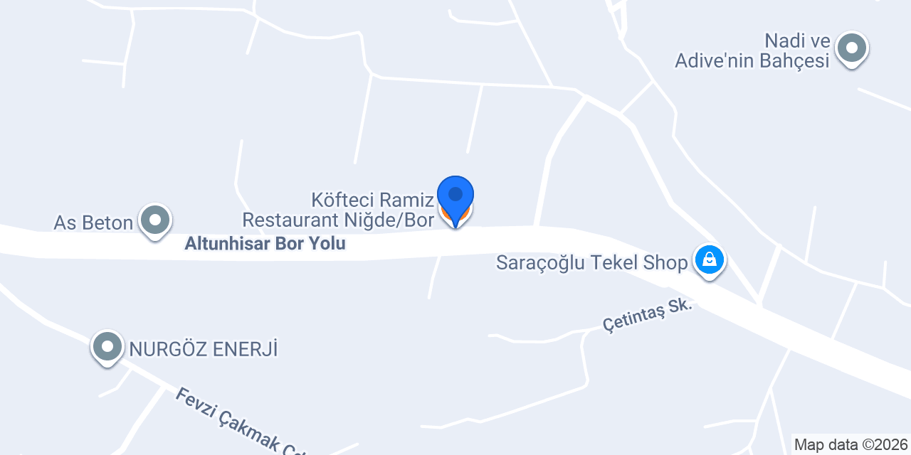 Köfteci Ramiz Restaurant Niğde/Bor konumu