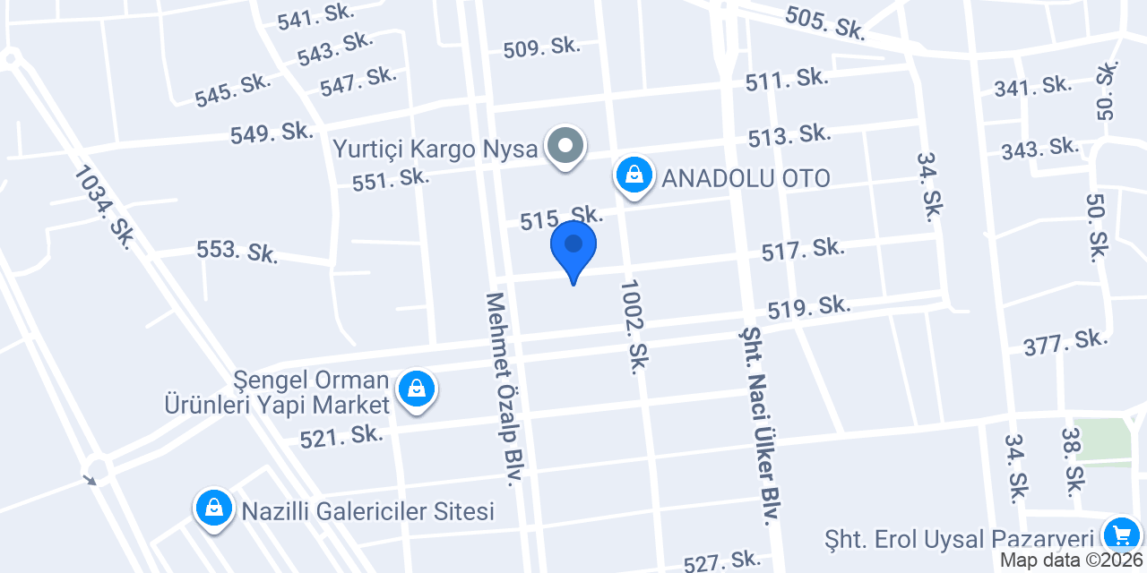Yeni Oto Cam konumu