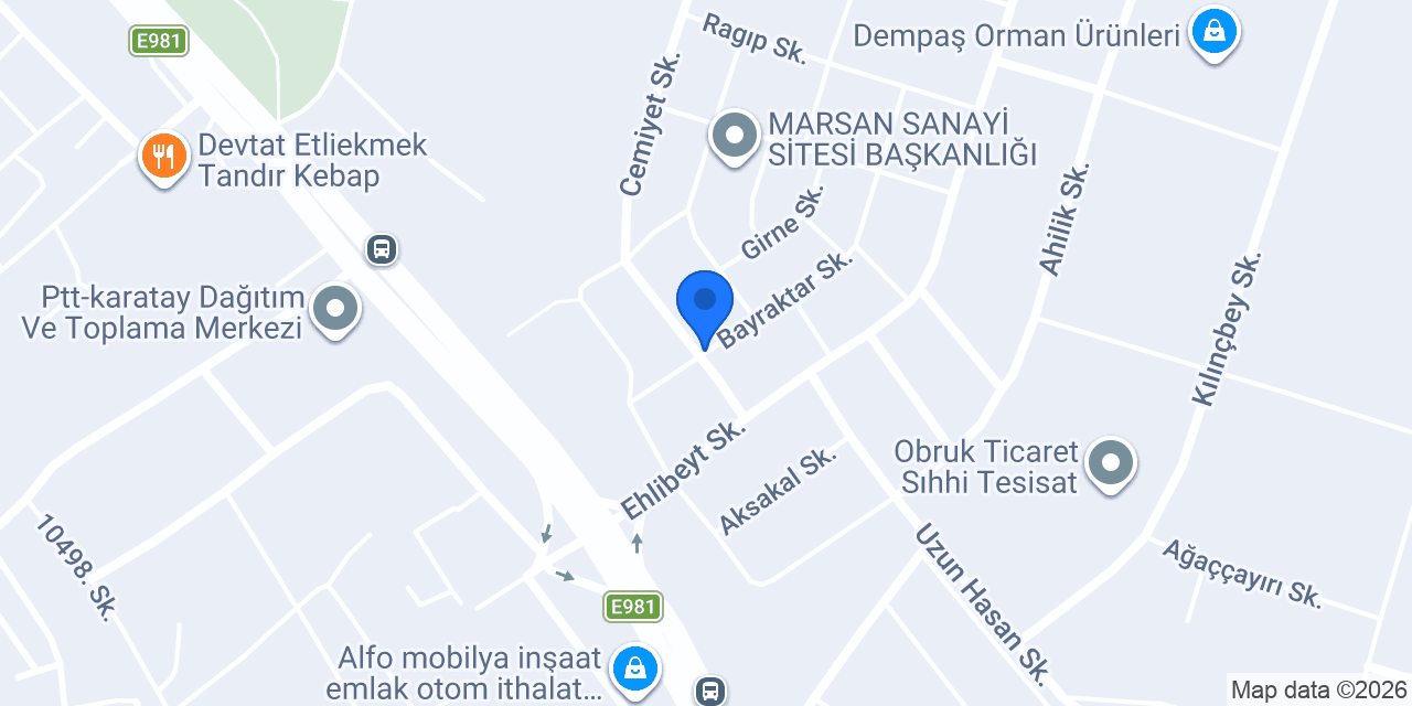 Ysk Orman Ürünleri San. Tic.Ltd.Sti konumu