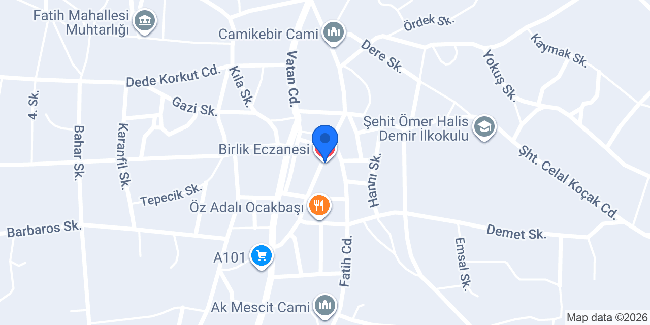 Birlik Eczanesi konumu