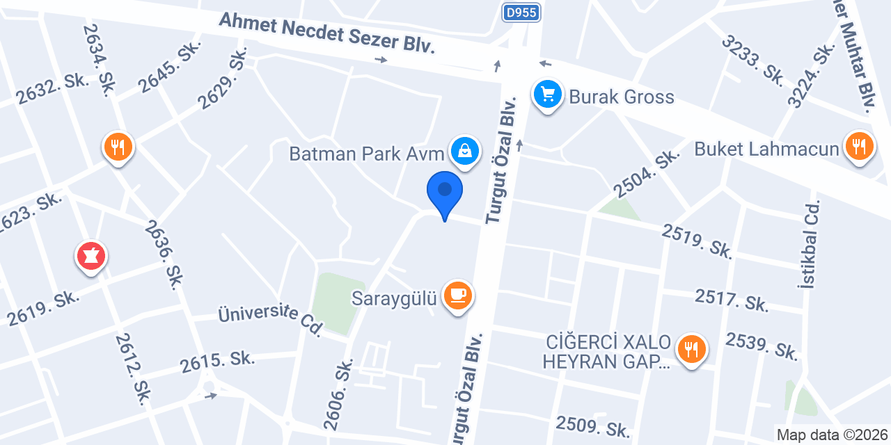 Batman univercity döner cafe konumu