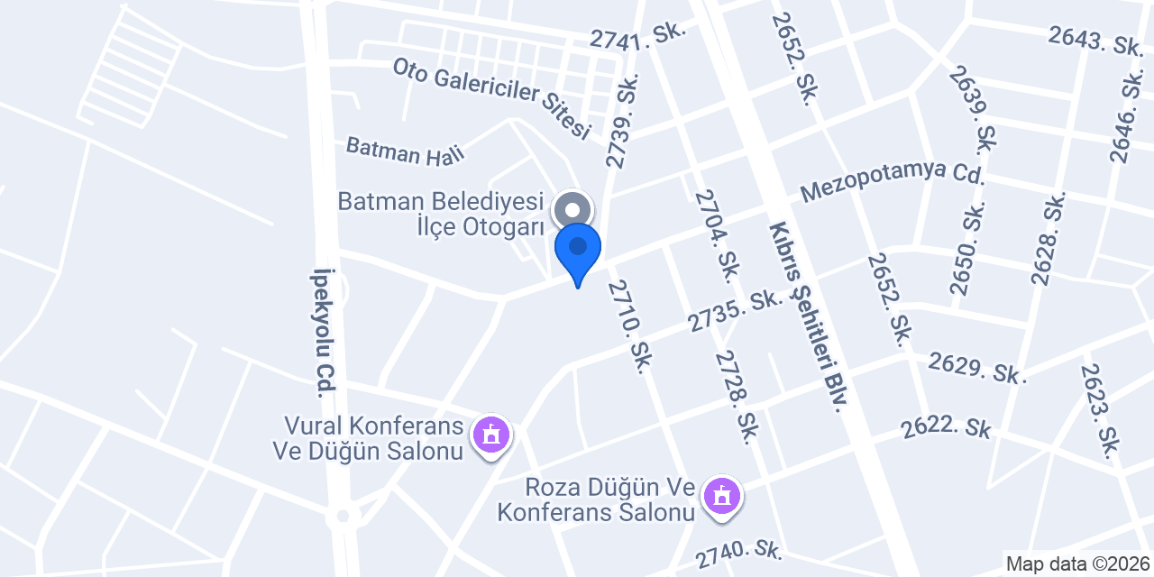 Batman Uzman Oto Ekspertiz konumu