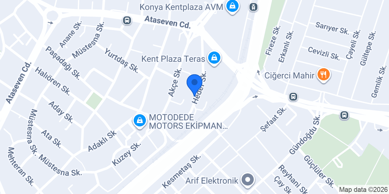 De-Cotta Konya Dikey Bahçe konumu