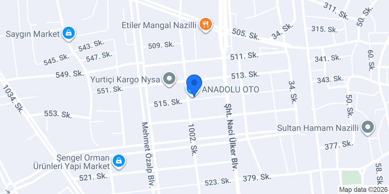 Özer Oto Yedek Parça konumu