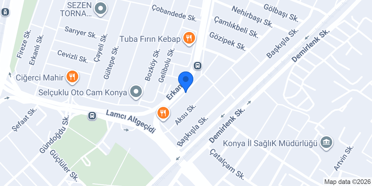 KONYA CAM BALKON AKN METAL konumu