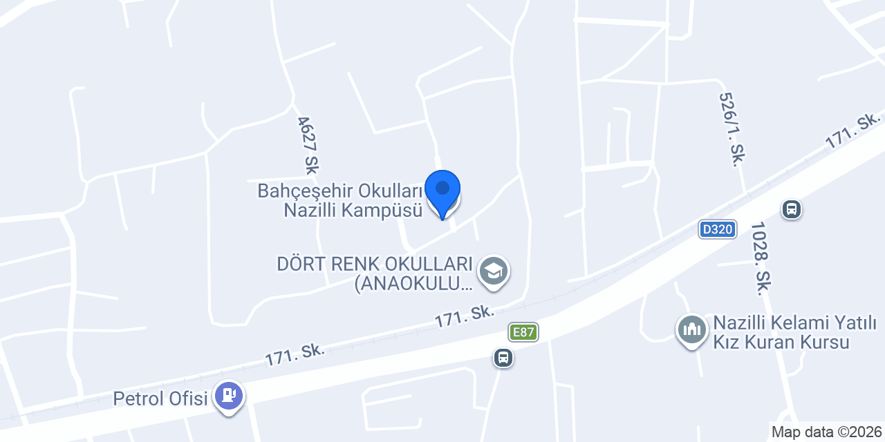 Bahçeşehir Okulları Nazilli Kampüsü konumu