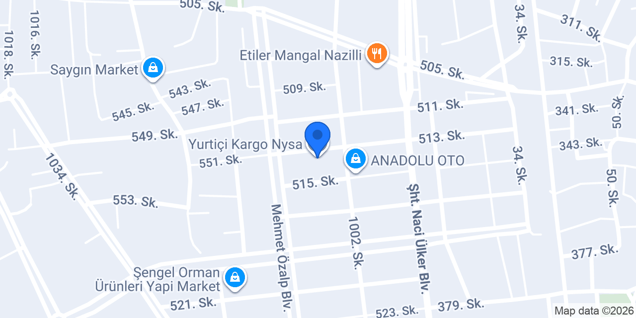 Yurtiçi Kargo Nysa konumu