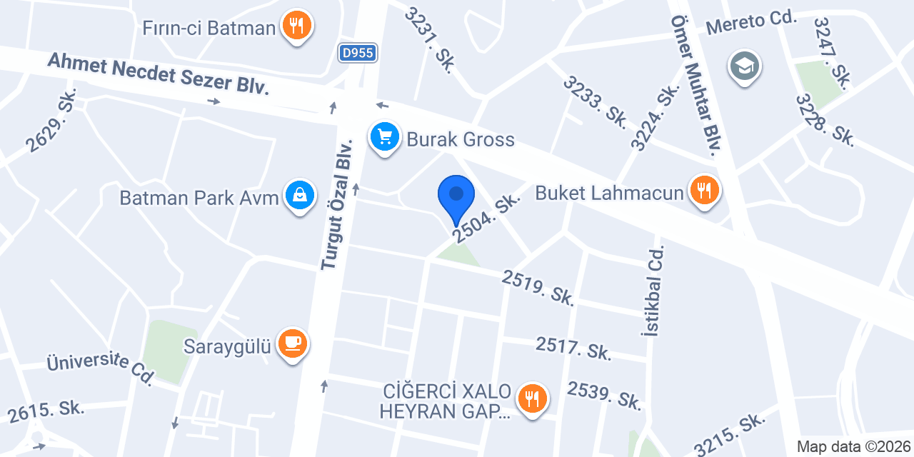 BİLAL USTA BAKLAVA VE PASTANE konumu