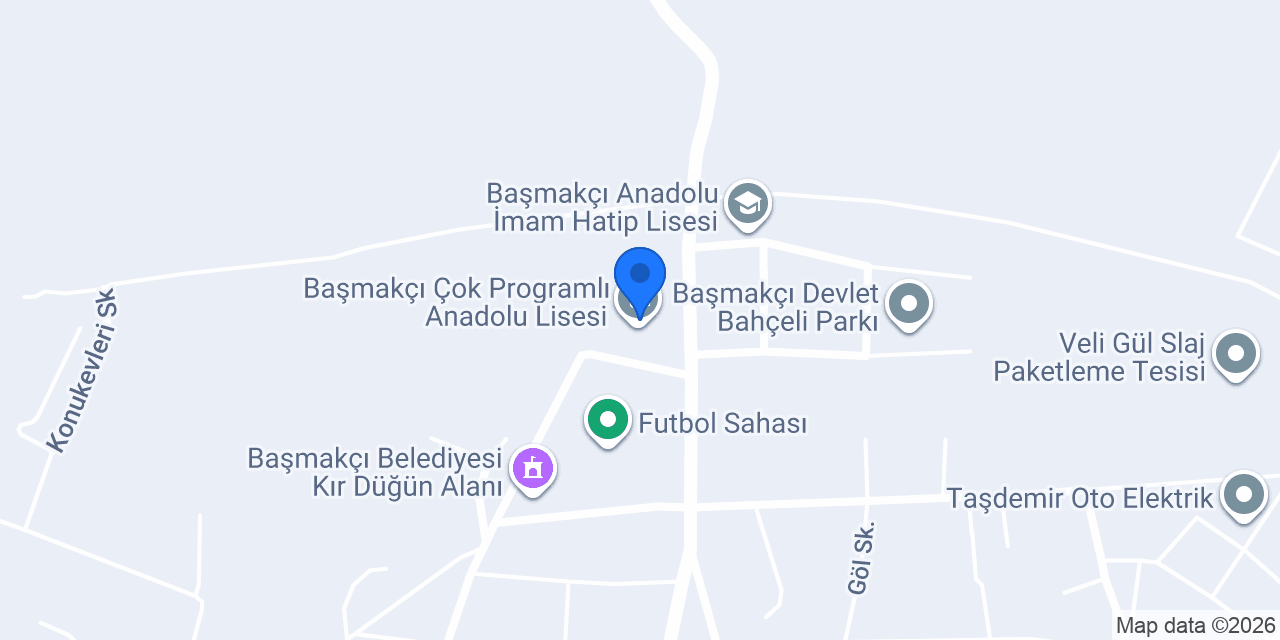 Başmakçı Çok Programlı Anadolu Lisesi konumu