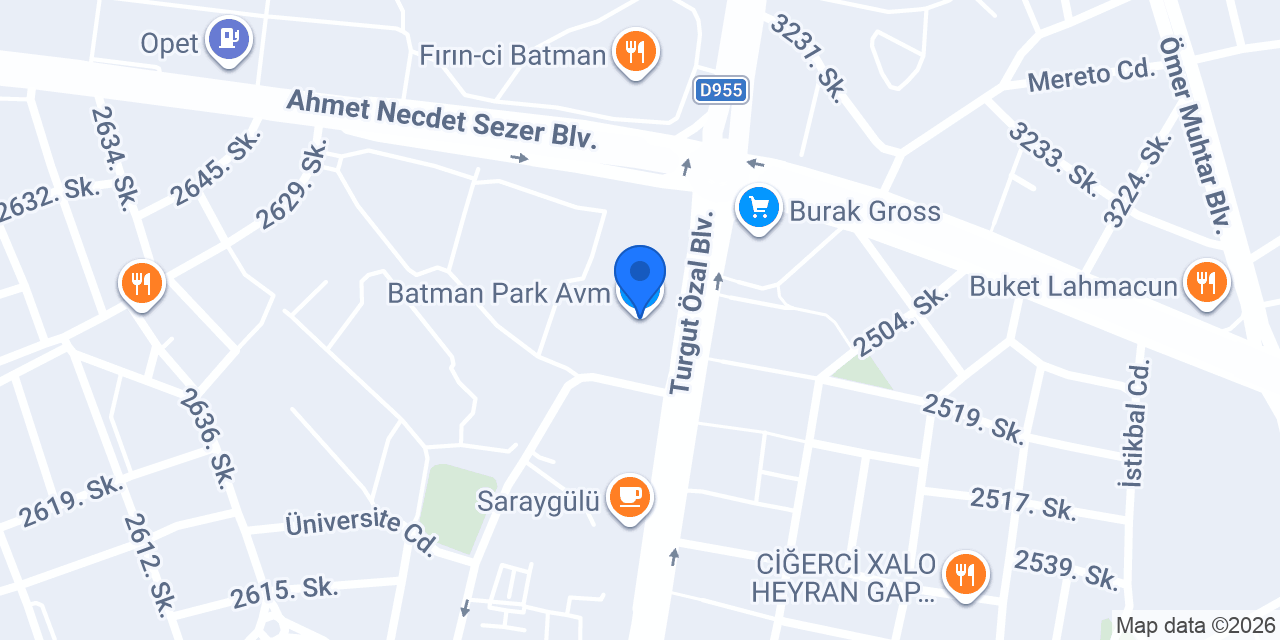 Batman Park Avm konumu