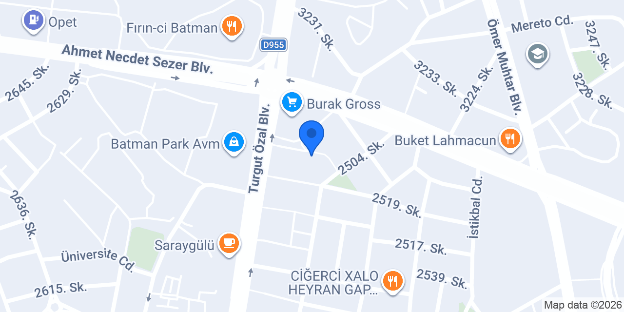 Baymak Yetkili Servis konumu