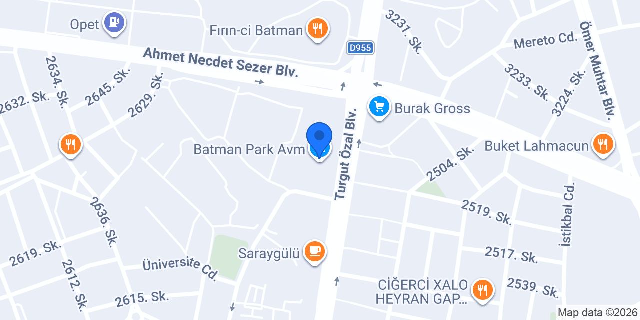 Batman Nevizade Cafe restaurant konumu