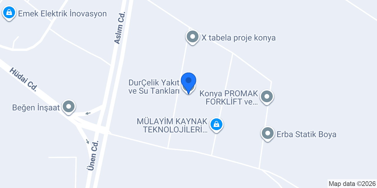 DurÇelik Yakıt ve Su Tankları konumu