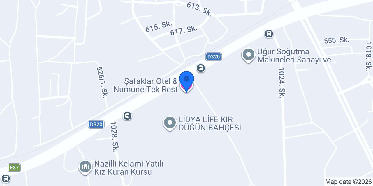 Şafaklar Otel & Numune Tek Rest. konumu