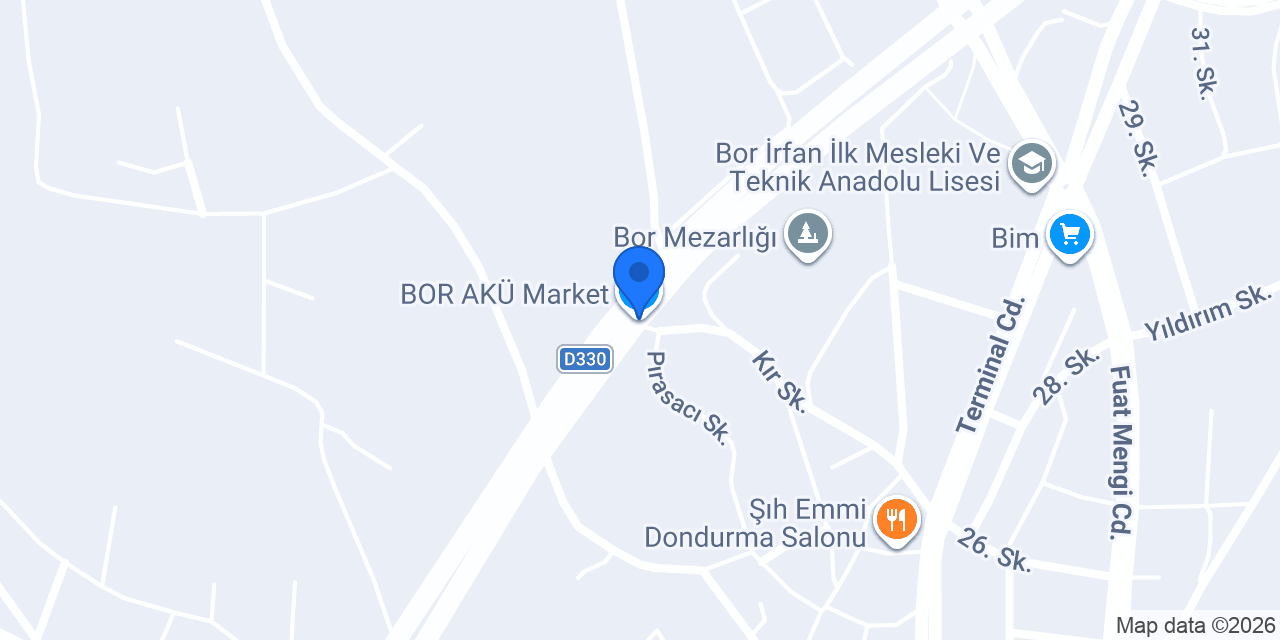 BOR AKÜ Market konumu