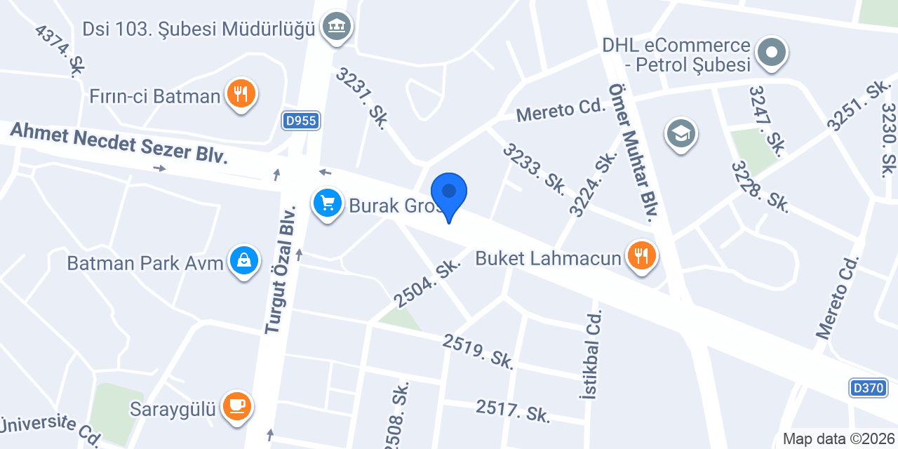 Elit İnci Mobilya konumu