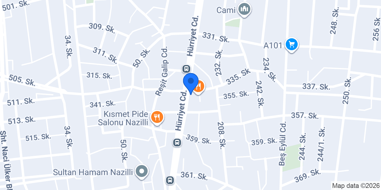 Şekerbank Nazilli Şubesi konumu