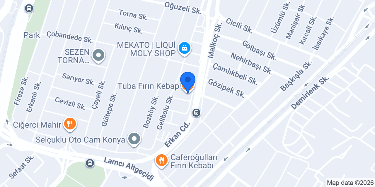 Tuba Fırın Kebap konumu