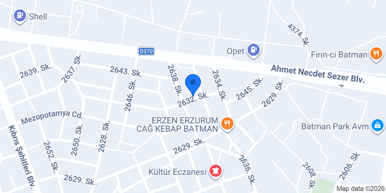 Batmanda Temizlik Şirketi konumu