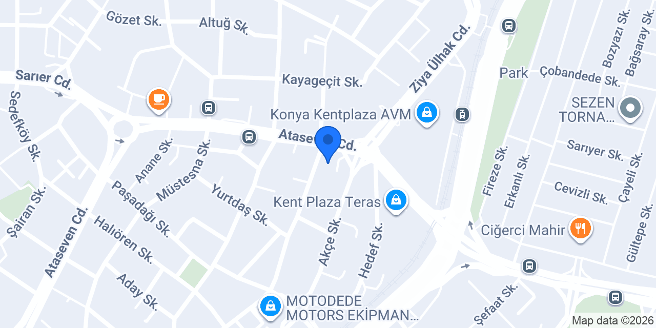 KENT ÇİÇEKCİLİK ORGANİZASYON KONYA konumu