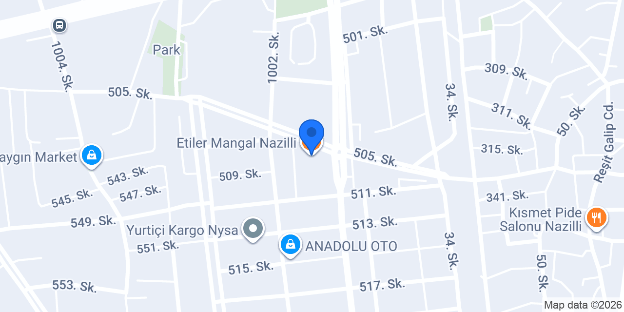 Etiler Mangal Nazilli konumu