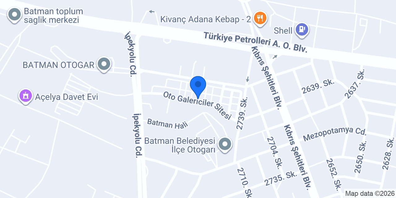 ozdemauto batman konumu