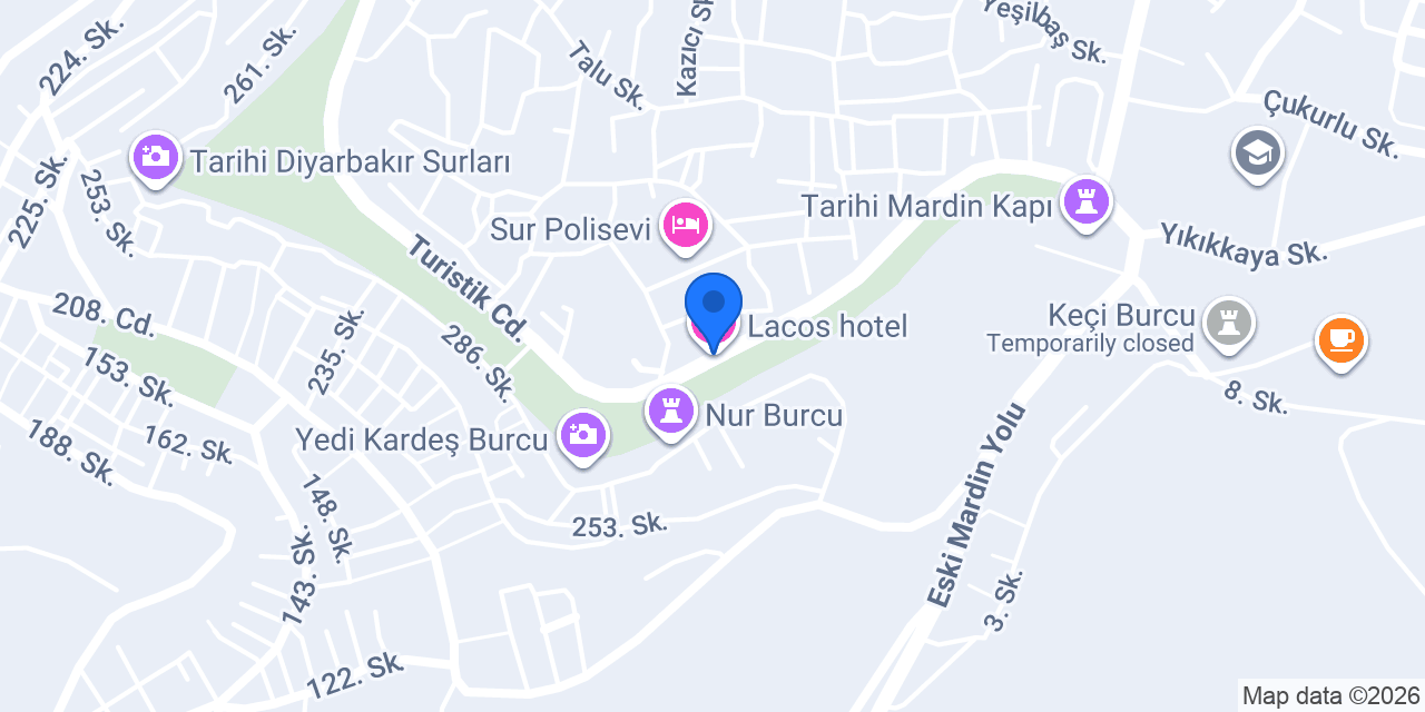 Lacos hotel konumu