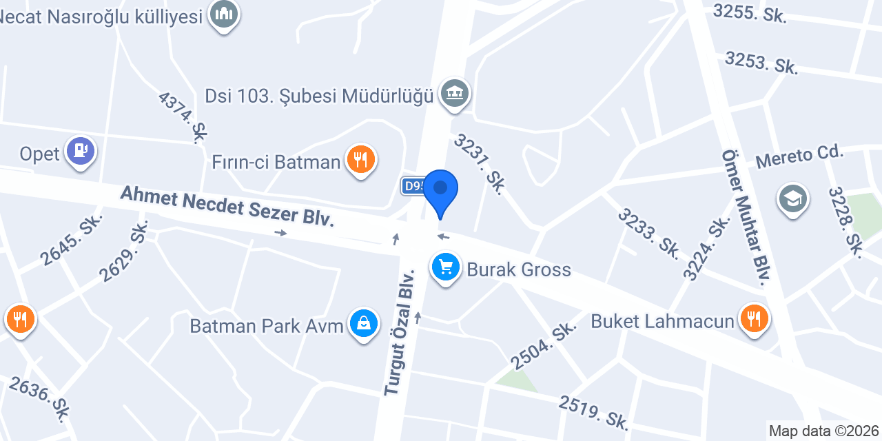 Dolce Künefe Baklava Batman konumu
