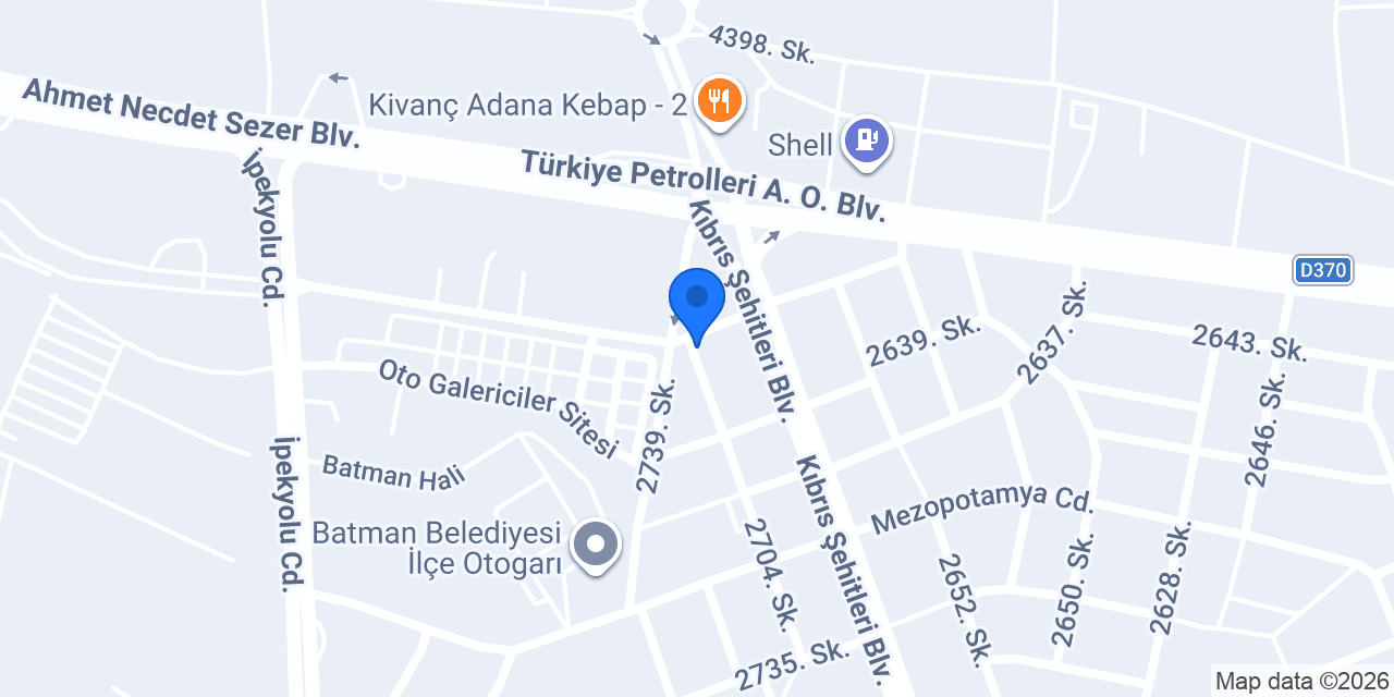 Bulut Garage Oto Ekspertiz konumu