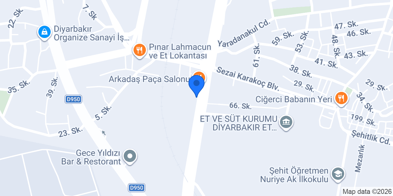 Yankar Mutfak konumu