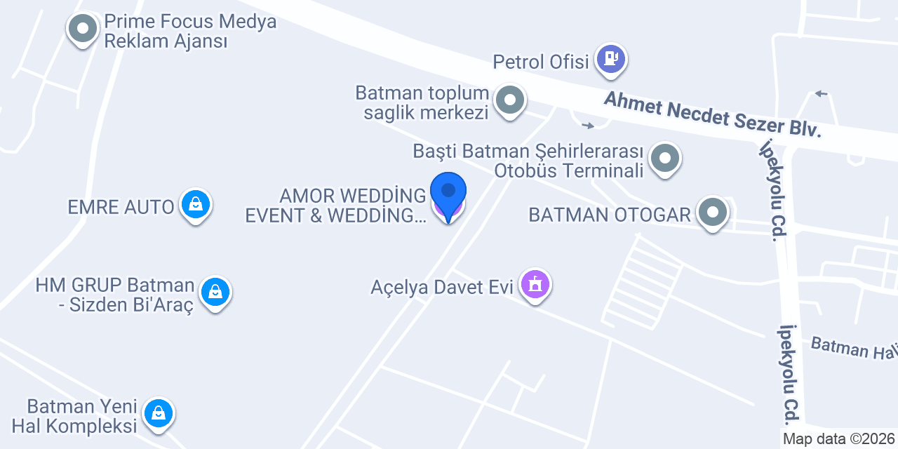 AMOR WEDDİNG EVENT & WEDDİNG HALL konumu