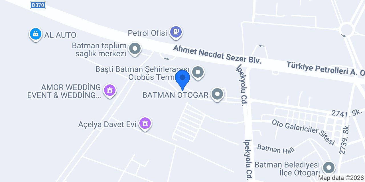 BATMAN NUSAYBİN konumu