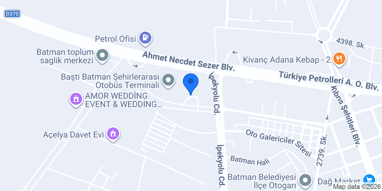 Batman Otogar konumu