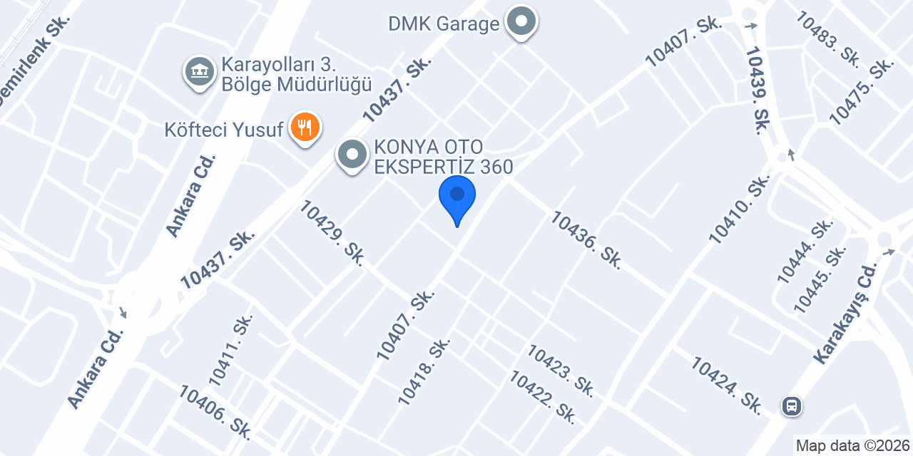 HİSAR OTOMOTİV KONYA konumu