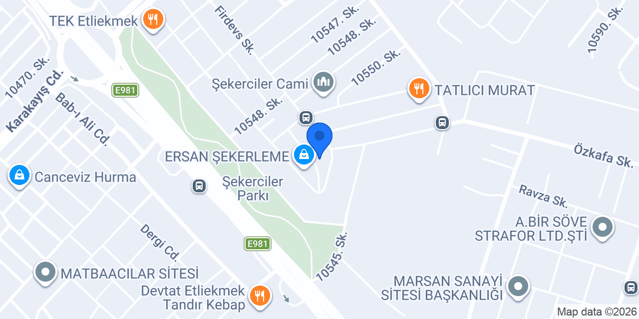 Mert şekerleme ltd. şti konumu