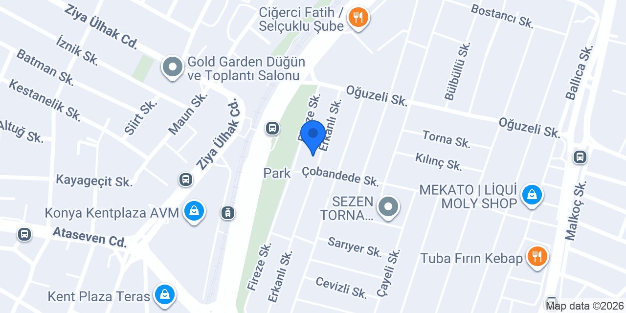 Konya Ticari Çıkma Parça konumu