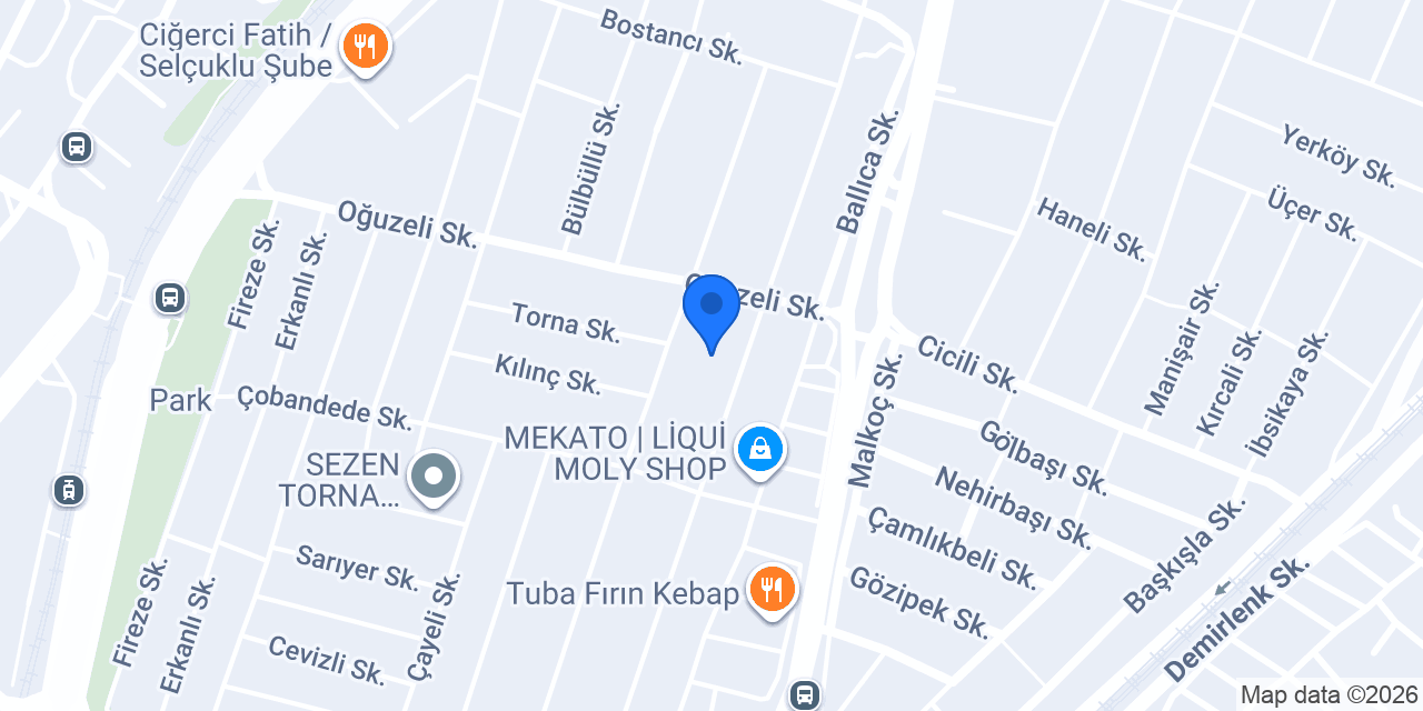 Bipar Otomotiv Yedek Parça konumu