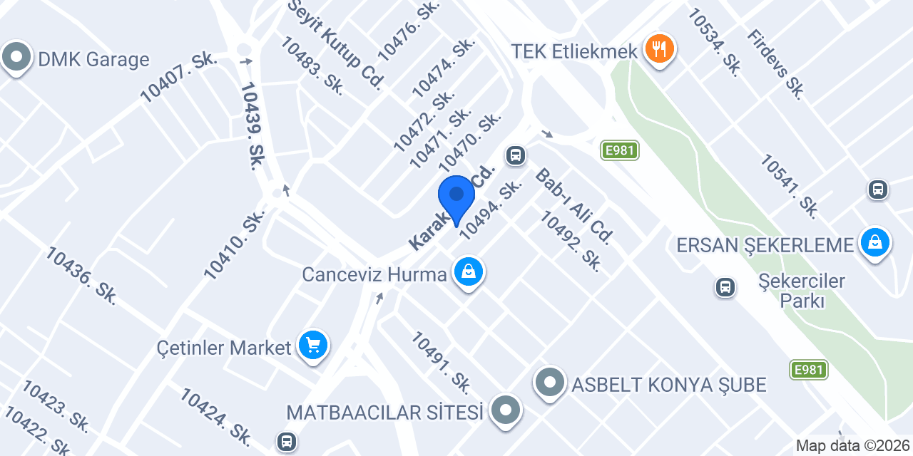 QNB Konya Toptancılar Şubesi konumu