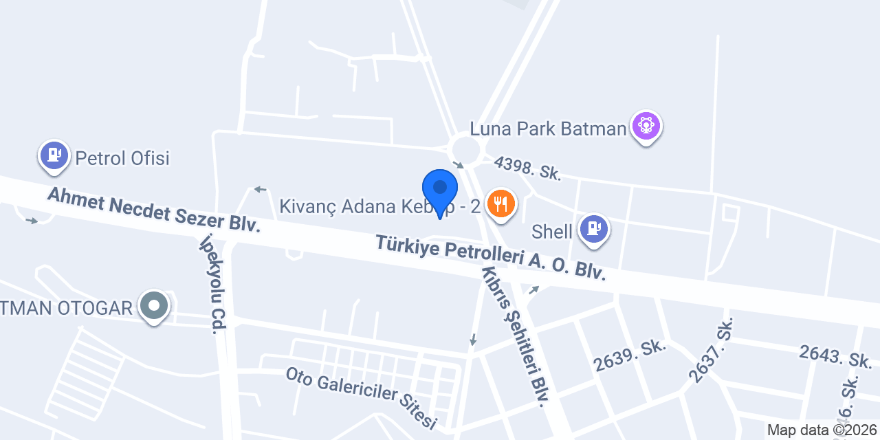 Avrupa Oto Ekspertiz Batman konumu